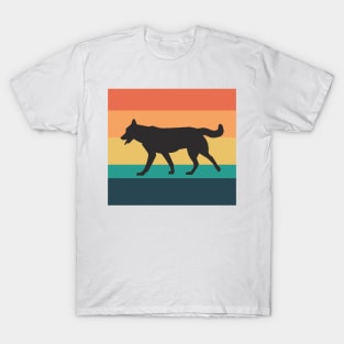 Husky Dog Vintage Sunset T-Shirt